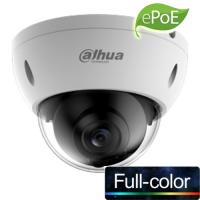 DAHUA (IPC-HDBW4239R-ASE-NI-0360B) 1/2.8 CMOS 2MP 3.6MM IP67 IK10 e-POE METAL DOME FULL COLOR IP KAM