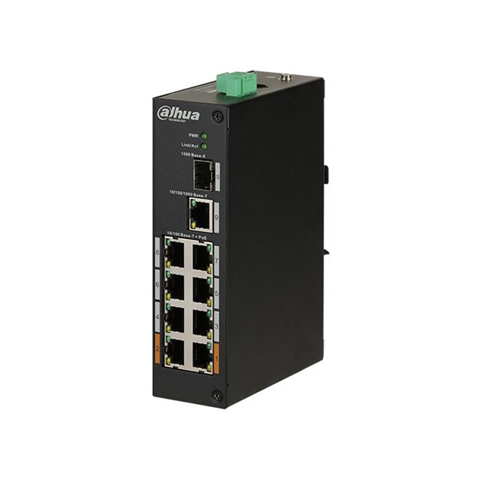DAHUA (PFS3110-8ET-96) 8 PORT POE (8FE POE + 1GE + 1GE SFP, TOPLAM 96W POE) SWITCH