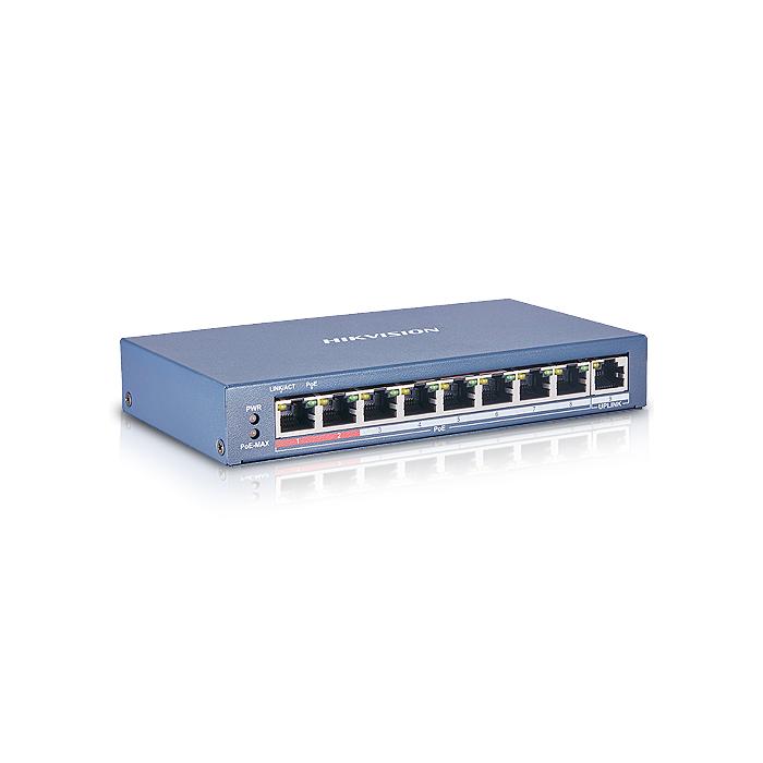 HAIKON (DS-3E0109P-E ( C ) ) 8 PORT 8x10/100 1x100M UPLINK PORT POE YÖNETİLEMEZ SWITCH (115W)