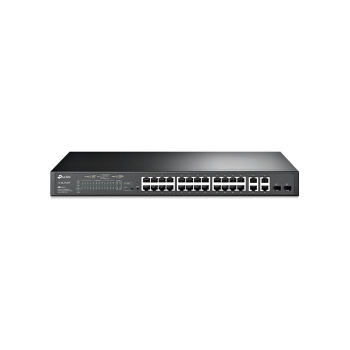TP-LINK (T1500-28PCT) 24 PORT 10/100 4x POE 10/100/1000 2xCOMBO SFP SWITCH-192W