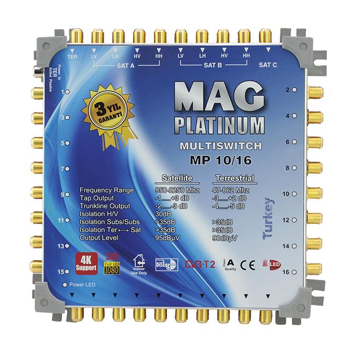 10*16 KASKATLI UYDU SANTRALİ MAG PLATINUM