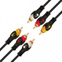 3 RCA + 3 RCA 1.KALİTE 20 METRE KABLO