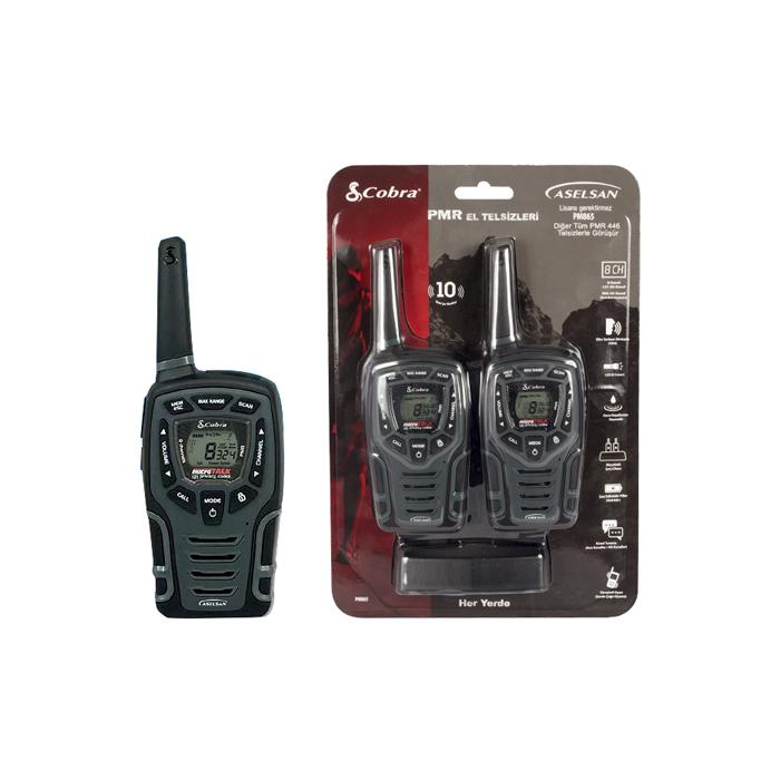 ASELSAN PM-865 PİL VE ŞARJ DAHİL TİTREŞİMLİ İKİLİ EL TELSİZİ (10 KM)(8 KANAL + 121 ALT KANAL)