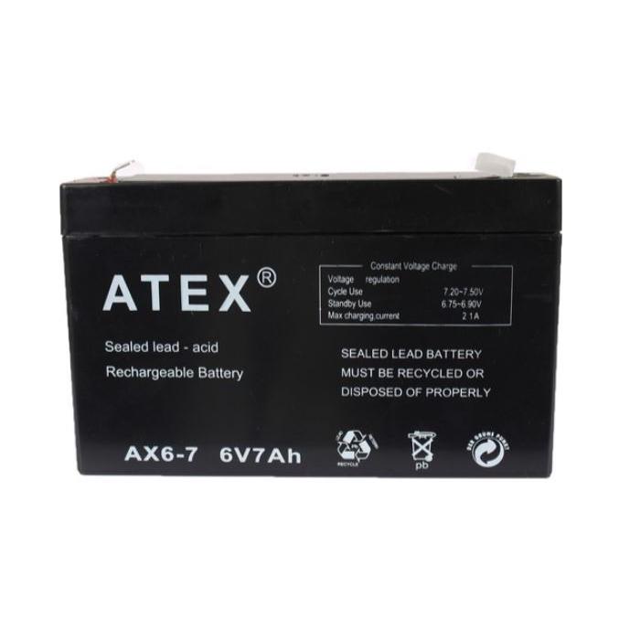 ATEX 6 VOLT - 7 AMPER AKÜ (150 X 50 X 94 MM)