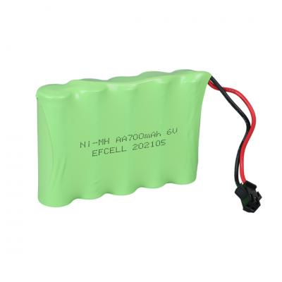 EFCELL EF-60700S  6 VOLT AA 700MAH 5Lİ SARJ EDİLEBİLİR OYUNCAK PİLİ (202105)