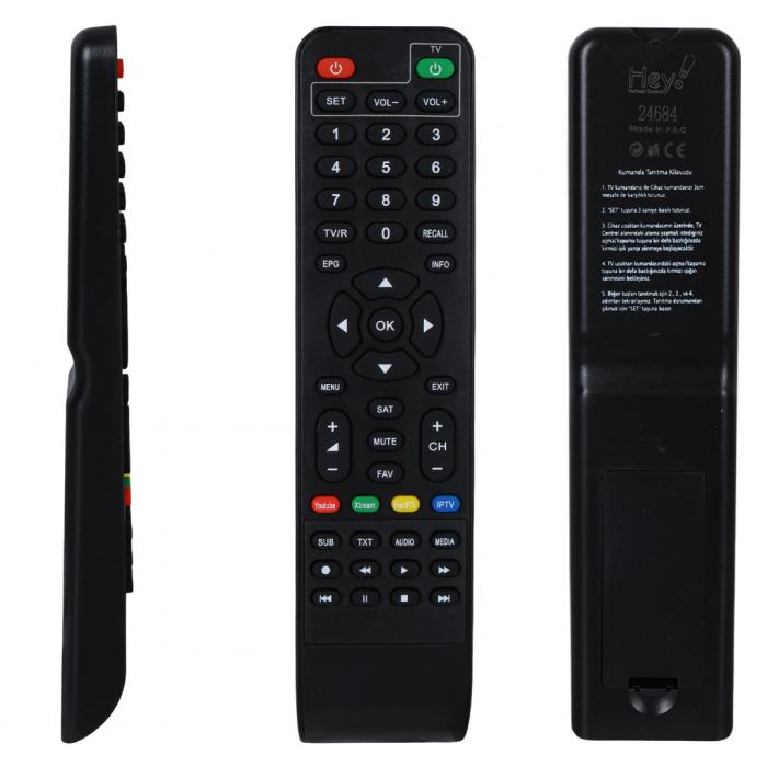 HEY KR DREAMSTAR Y33A YOUTUBE TUŞLU HD UYDU KUMANDASI