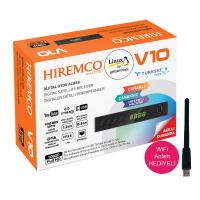 HIREMCO V10 ETHERNETLİ USB GİRİŞLİ YOUTUBE ÖZELLİKLİ LINUX TABANLI WİFİ ANTENLİ FULL HD UYDU ALICISI