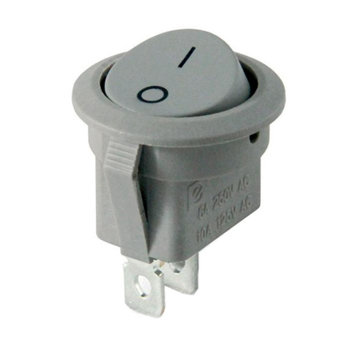 IŞIKSIZ GRİ ON-OFF 2 PİN YUVARLAK ANAHTAR (IC-133B)