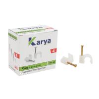 KARYA 4 NUMARA ÇELİK ÇİVİLİ 8 MM KROŞE (100LÜ PAKET)(2X4 ANTİGRON KABLOLAR İÇİN)