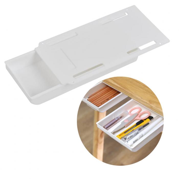 KENDİNDEN YAPIŞKANLI 21 CM X 15.5 CM X 3.2 CM PORTATİF PLASTİK MASA ALTI ORTA BOY ÇEKMECE