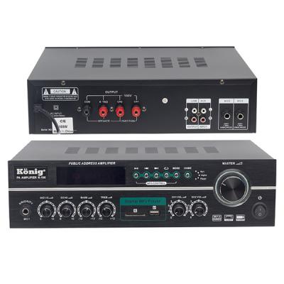 KÖNİG K-166 150 WATT 100V/70V/4-8 OHM USB/SD UK-İKİ BÖL-3 MİK GİRİŞLİ HAT TRAFOLU ANFİ
