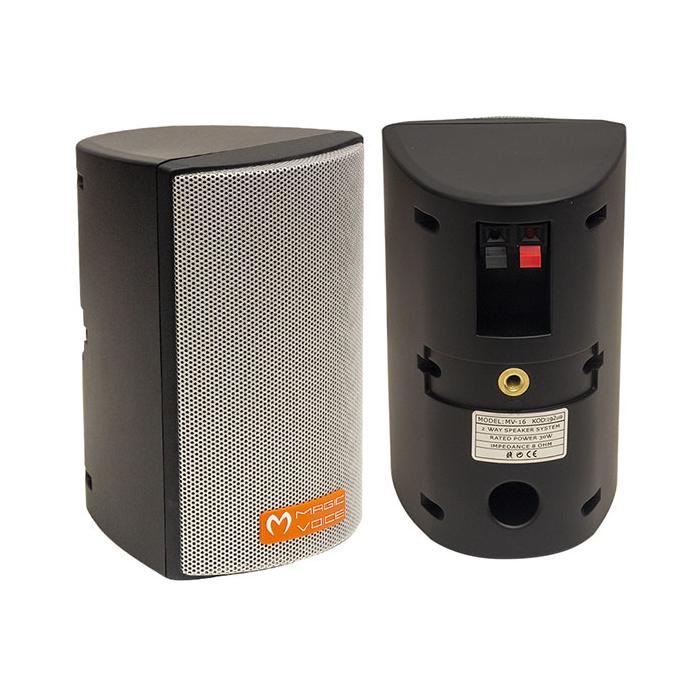 MAGICVOICE MV-16 7.5 CM 30 WATT 2Lİ TAKIM SİYAH TRAFOSUZ SÜTUN HOPARLÖR