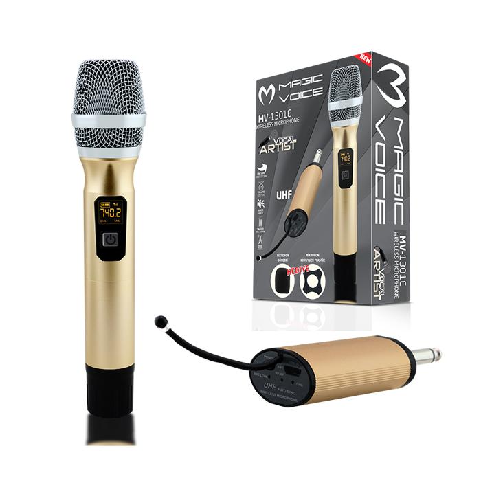 MAGICVOICE MV-1301E UHF EKRANLI 1 EL KABLOSUZ TELSİZ MİKROFON