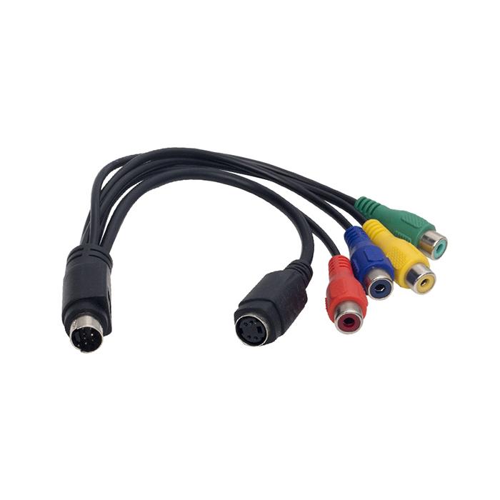 MMI ERKEK 7 PİN DİŞİ 4 PİN S-VİDEO TO 4 RCA RGB GÖRÜNTÜ KABLOSU (DVD - DV - ESKİ EKRAN KARTI - TÜPLÜ TELEVİZYON)
