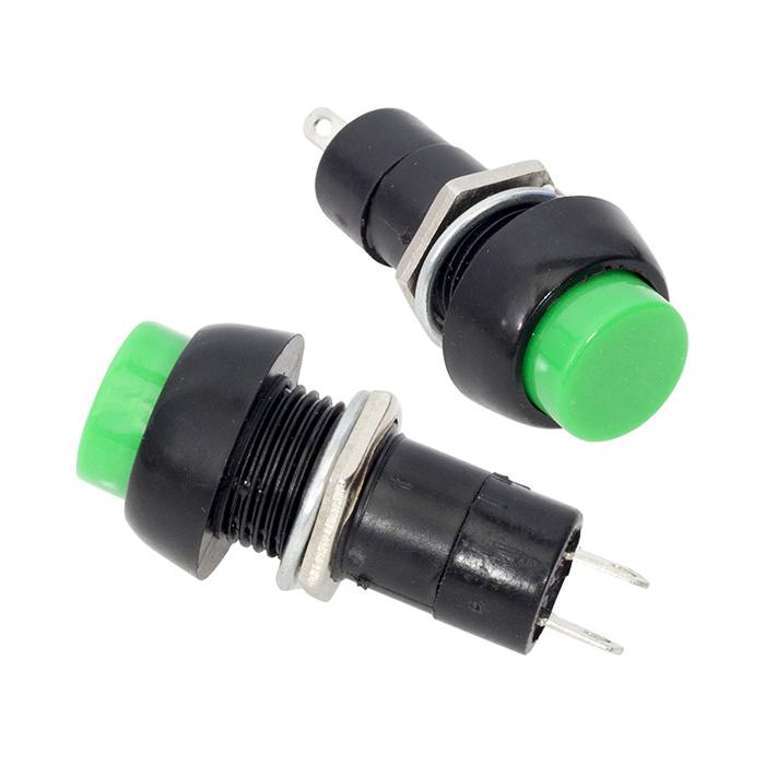 PBS-11A-B YEŞİL YUVARLAK BASMALI BUTON ANAHTAR (IC-186)