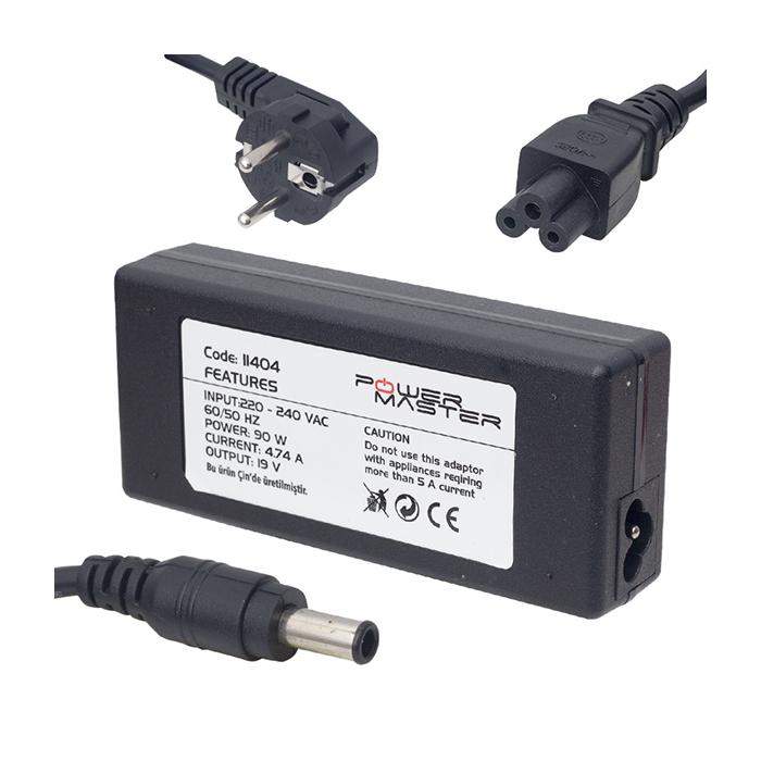 POWERMASTER 19 VOLT - 4.74 AMPER 5.5*3.0 UÇLU SAMSUNG NOTEBOOK ADAPTÖR