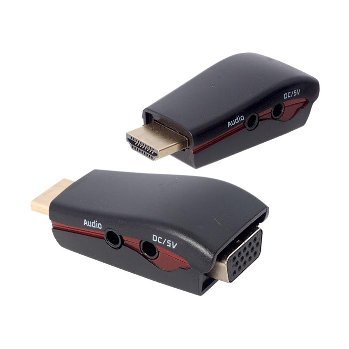 POWERMASTER PM-13645 5 VOLT - SES ÇIKIŞLI HDMI TO VGA ÇEVİRİCİ APARAT