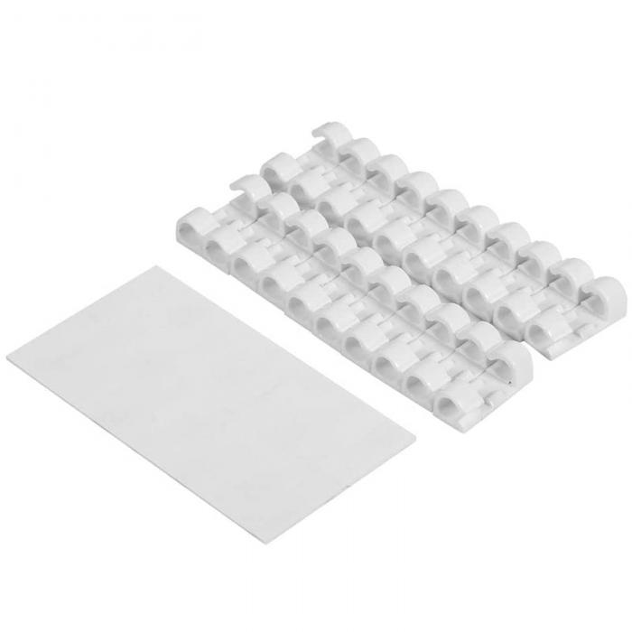 POWERMASTER CY-20 BEYAZ 3M YAPIŞKANLI 20Lİ KABLO SABİTLEYİCİ DÜZENLEYİCİ KLİPS