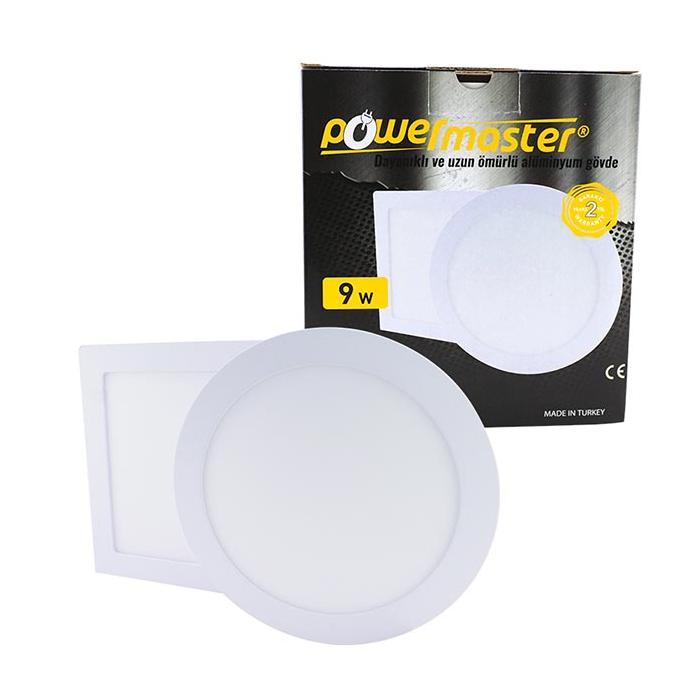 POWERMASTER 12 WATT 3000K 130 MM 5 SIVA ALTI GÜNIŞIĞI YUVARLAK SLIM SPOT PANEL