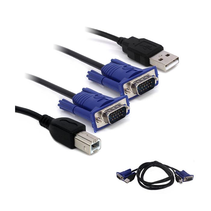 POWERMASTER 1.5 METRE VGA ERKEK / ERKEK + USB + PRINTER KVM SWITCH KABLO