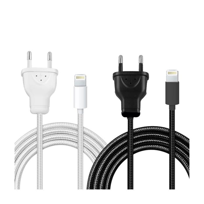 POWERMASTER IPHONE SERİSİ 220 FİŞLİ ÖRGÜLÜ ŞARJ KABLOSU ( SİYAH * BEYAZ )