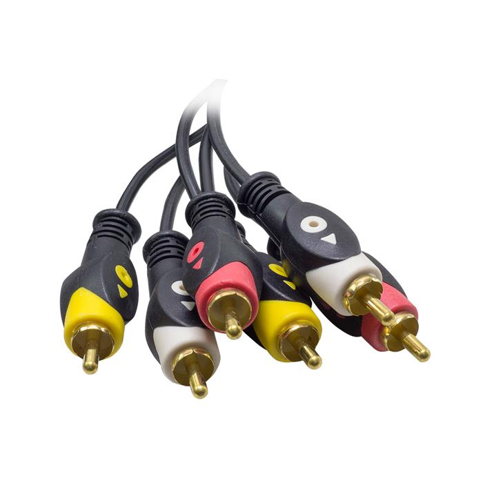 POWERMASTER 3 RCA + 3 RCA 3 METRE 1.KALİTE GOLD KABLO