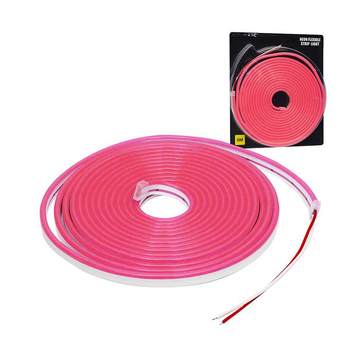 POWERMASTER NEON LED ŞERİT PEMBE 12 VOLT 5 METRE