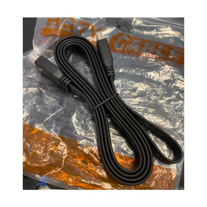 POWERMASTER HK-25508 PLASTİK DÜZ SİYAH 1.5 METRE FLAT YASSI GOLD UÇLU HDMI KABLO