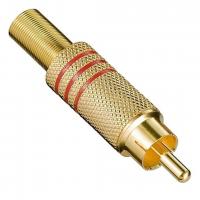 POWERMASTER PM-26484 TOS RCA FİŞ METAL GOLD ERKEK KONNEKTÖR (KIRMIZI KODLU)
