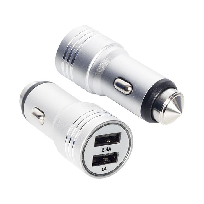 POWERWAY X-633 ÇİFT USBLİ 3.1 AMPER METAL ÇAKMAKLIK ARAÇ ŞARJ CİHAZI