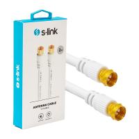 S-LINK SLX-590 RG6/U F KONNEKTÖRLÜ HAZIR ANTEN KABLOSU (2 METRE)