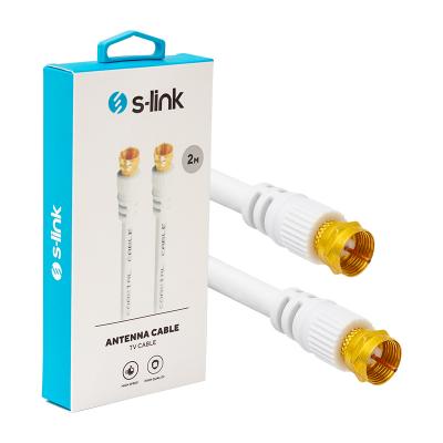 S-LINK SLX-590 RG6/U F KONNEKTÖRLÜ HAZIR ANTEN KABLOSU (2 METRE)