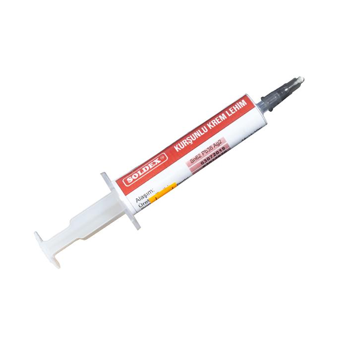 SOLDEX KURŞUNLU ENJEKTÖR 10 GRAM KREM LEHİM ŞIRINGA