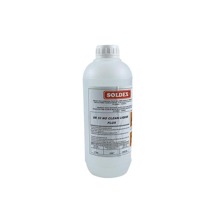 SOLDEX SR-33 * SR-3301 TEMİZLİK GEREKTİRMEYEN 1 LİTRE SIVI FLUX (SR 3301)