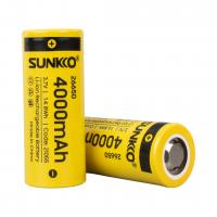 SUNKKO 3.7 VOLT 4000 MAH 26650 ŞARJ EDİLEBİLİR PİL (2Lİ PAKET FİYATI)