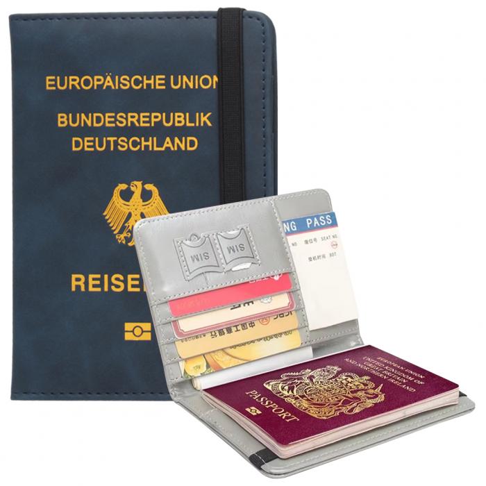 SUNUP SN-26343 ALMANYA KAPAKLI SUNİ DERİ PASAPORT KILIFI CÜZDANI (RFID ENGELLEYİCİ)