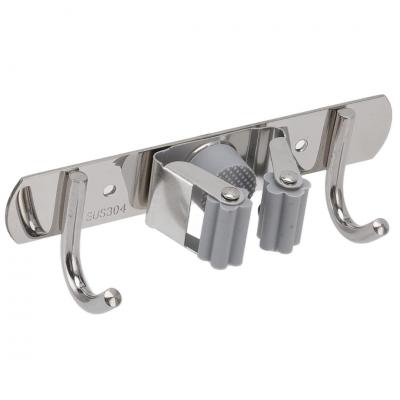 SUNUP SN-26348 ÇİFT KANCALI PASPAS-SÜPÜRGE TUTUCU - KLİPSLİ ASKILIK