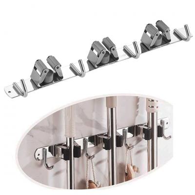 SUNUP SN-26349 ÜÇ KANCALI ÇİFT KLİPSLİ PASPAS-SÜPÜRGE TUTUCU - ASKILIK