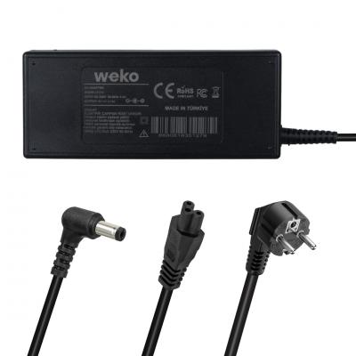 WEKO 19 VOLT - 4.74 AMPER - 90 WATT 5.5*2.5 L UÇLU YERLİ ÜRETİM STANDART NOTEBOOK ADAPTÖR