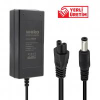 WEKO 24 VOLT - 3.75 AMPER - 65 WATT 5.5*2.5 UÇLU YERLİ ÜRETİM NOTEBOOK ADAPTÖR