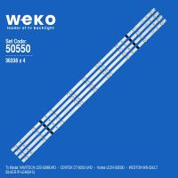 WKSET-5550 36338X4 MS-L1255 V7 - HL-00500A30-0901S-04 4 ADET LED BAR