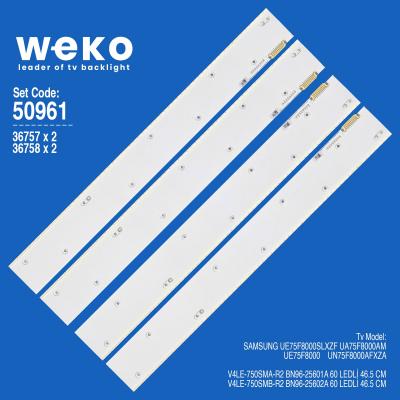 WKSET-5961 36757X2 36758X2 V4LE-750SMA/B 4 ADET LED BAR (60LED)