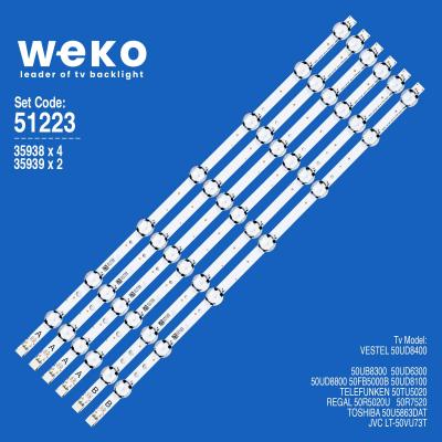 WKSET-6223 35938X4 35939X2 17DLB50NER1 A/B 6 ADET LED BAR (7LENS)