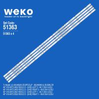 WKSET-6363 35632-2 33-2 34-2 35-2 49 V16 ART3 2452/2453/2552/2553 97,7 CM BİRLEŞTİRİLMİŞ LED KODU 4 ADET LED BAR