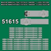 WKSET-6615 35989X6 35990X6 MU6100 49İNCH-L/R 12 ADET LED BAR