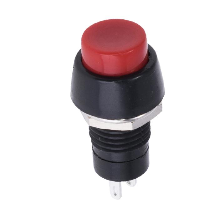 YUVARLAK ANAHTARLI KIRMIZI KALICILI 10 MM PLASTİK BUTON (IC-190)