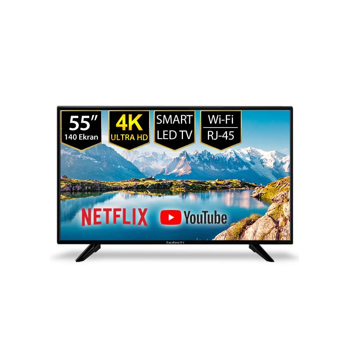 BOTECH (BSE55-LXMTR) 55 INC (140CM) 50HZ SMART 4K DAHİLİ WİFİ5 SİYAH LED TV