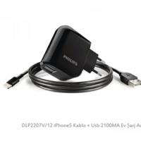 PHILIPS (DLP2207V/12) IPHONE 220V ADAPTÖRÜ 2*USB 5V 2.1A